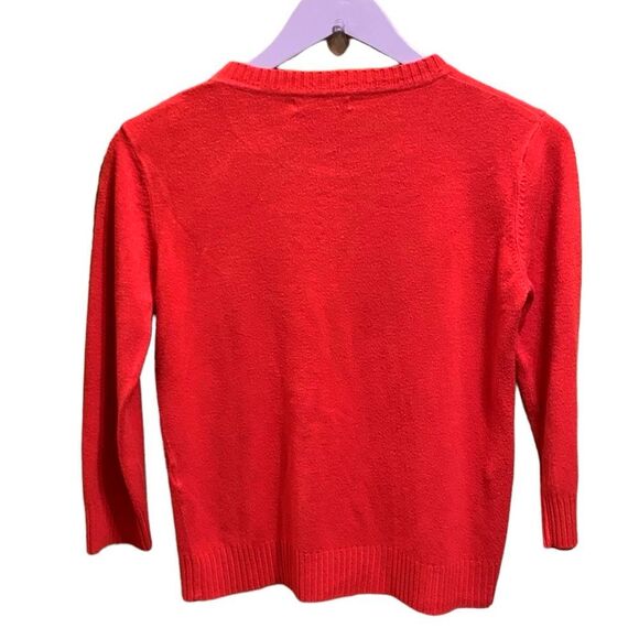 BIZARRE | Red Sequin 3/4 Sleeve Women’s Christmas Holiday Pullover Sweater - Picture 2 of 14